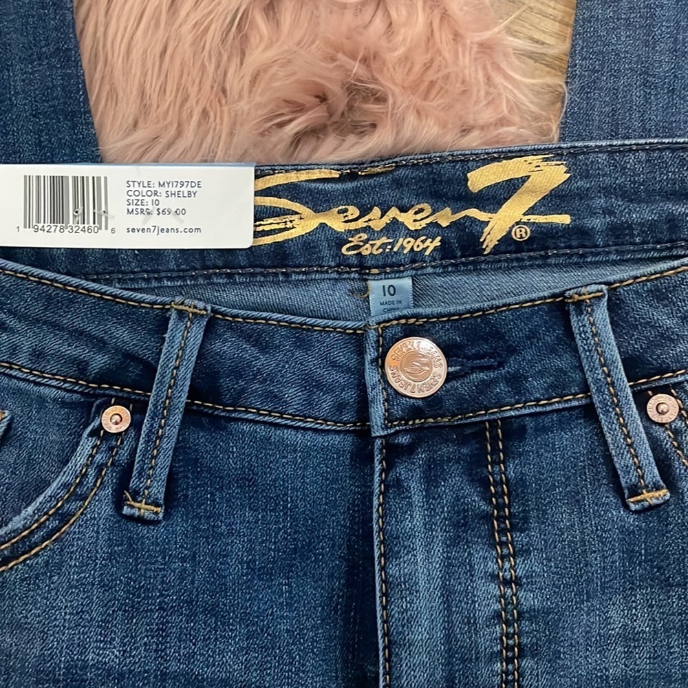 Seven 7 jeans straight crop size 10 - Picture 3 of 11